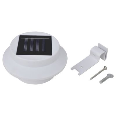 vidaXL Lampade Solari da Esterno per Recinzioni 12 pz LED Bianco