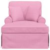 vidaXL Chaise Longe con Gonna Rosa 91 x 157 x 91 cm Tessuto