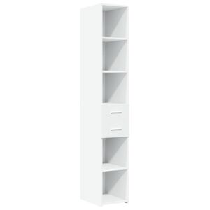 vidaXL Credenza Bianca 30x42,5x185 cm in Legno Multistrato