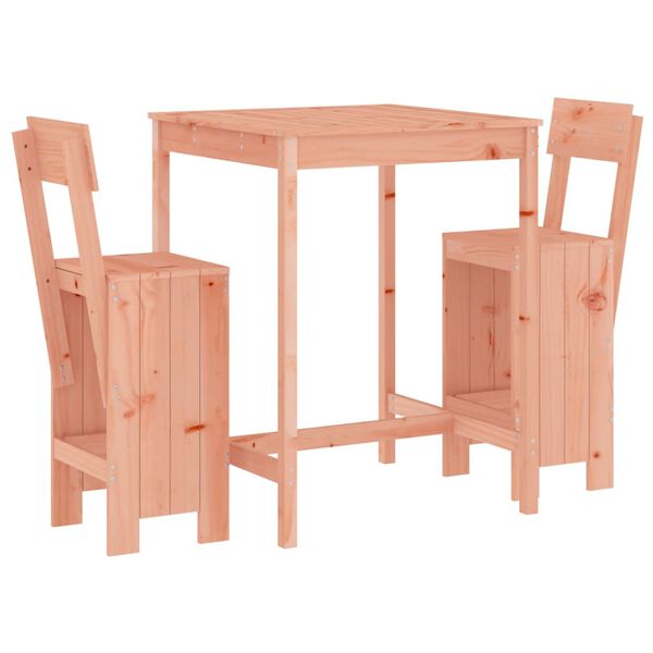 vidaXL Set da Bar da Giardino 3 pz in Legno Massello di Douglas