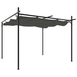 vidaXL Pergola con Tetto Retrattile Antracite 295x292x230 cm