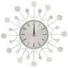 vidaXL Orologio da Parete Argento 40 cm in Metallo