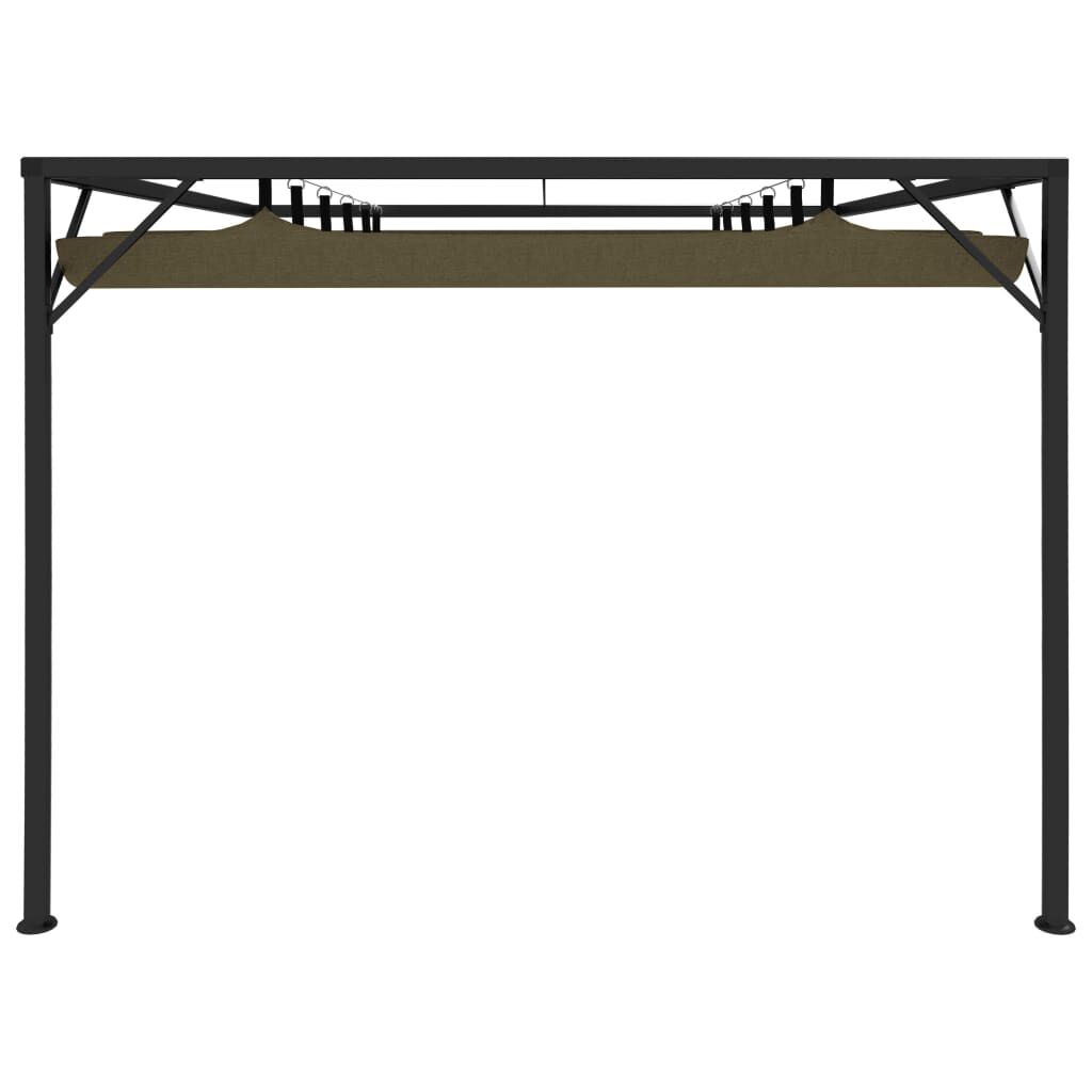 VIDAXL - Gazebo con Tetto a Lamelle 3x3 m in Tessuto Antracite