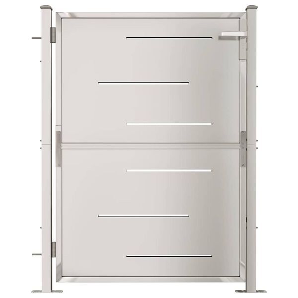 vidaXL Cancello da giardino 100x120 cm in acciaio inox