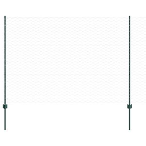 vidaXL Recinzione esagonale con palo 10 x 1,5 m Verde Rete