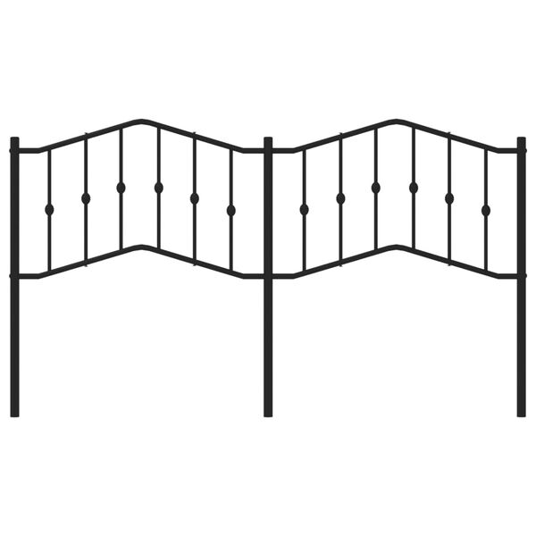 vidaXL Testiera in Metallo Nero 160 cm