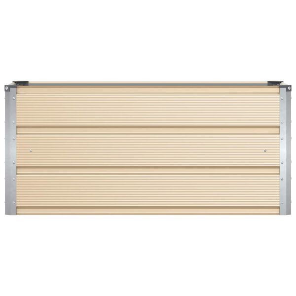 vidaXL Fioriera Avorio 100 x 40 x 45 cm Acciaio