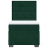 vidaXL Giroletto a Molle con Materasso Verde Scuro 90x200 cm Velluto