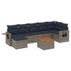 vidaXL Set Divani da Giardino 8 pz con Cuscini Grigio in Polyrattan