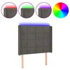 vidaXL Testiera a LED Grigio Scuro 83x16x118/128 cm in Velluto