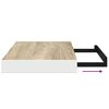 vidaXL Scaffali a Parete 4 pz Rovere e Bianco 40x23x3,8 cm in MDF