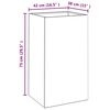 vidaXL Fioriera 42x38x75 cm Acciaio Corten