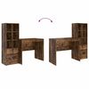 vidaXL Scrivania con cassetto 2 pcs Rovere fum&eacute;