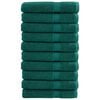vidaXL Asciugamani per Sauna SOLUND 10 pz Verdi 80x200cm 600 g/m&sup2;