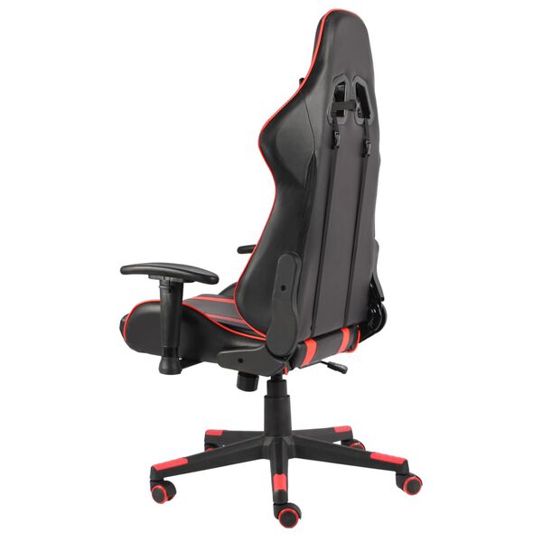 vidaXL Sedia da Gaming Girevole Rossa in PVC