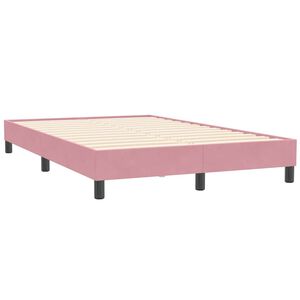 vidaXL Giroletto senza Materasso Rosa 120x210 cm Velluto