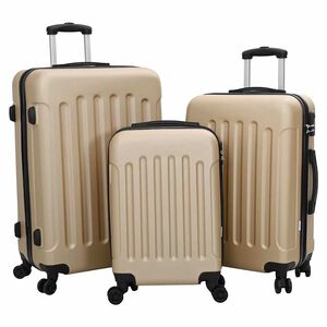 vidaXL Valigia con blocco 3 pz Champagne 50 x 31 x 78 cm Plastica ABS