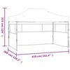 vidaXL Gazebo Professionale Pieghevole 3 Pareti 3x4m Acciaio Antracite