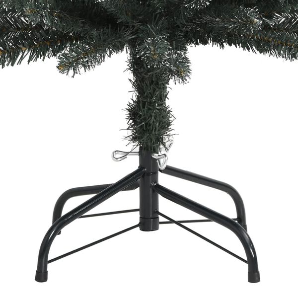 vidaXL Albero di Natale Artificiale Sottile con Base Verde 240 cm PVC
