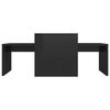 vidaXL Set Tavolini Salotto Nero Lucido 100x48x40 cm Legno Multistrato