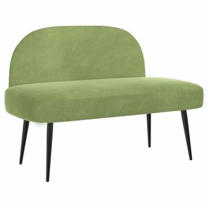 vidaXL Panchina imbottita con schienale Verde chiaro 110 x 60 x 76 cm
