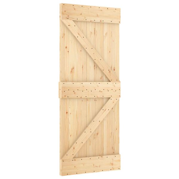 vidaXL Porta NARVIK Naturale 85 x 210 cm Legno di pino solido