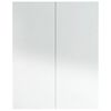 vidaXL Armadietto a Specchio per Bagno 60x15x75 cm MDF Bianco Lucido
