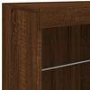 vidaXL Credenza con Luci LED Rovere Marrone 60,5x37x67 cm