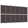 vidaXL Divisorio a 6 Pannelli Marrone 300 x 180 cm in Tessuto