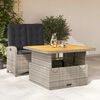 vidaXL Set da Pranzo da Giardino 2 pz con Cuscini in Polyrattan Grigio