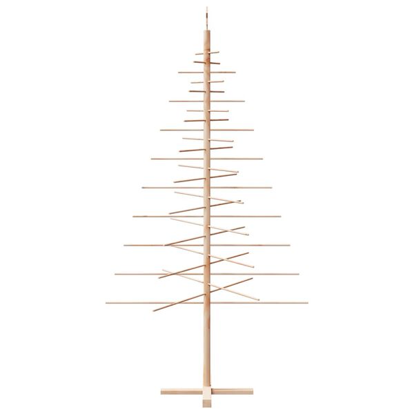 vidaXL Albero di Natale Decorativo in Legno 210 cm Legno Massello Pino