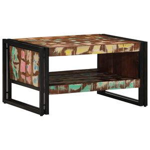 vidaXL Tavolino Salotto Multicolore 70x50x38cm Legno Massello Recupero