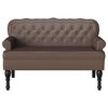 vidaXL Panca Chesterfield Marrone 119.5 x 64.5 x 75 cm Pelle Sintetica