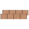 vidaXL Pannello di Recinzione 8 pcs WPC e Alluminio Marrone
