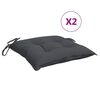 vidaXL Cuscini per Sedia 2 pz Antracite 40x40x7 cm in Tessuto Oxford