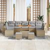 vidaXL Set Divano da Giardino con cuscino 10 pcs Beige e Grigio Chiaro