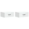 vidaXL Mobiletto da notte a muro 2 pcs Bianco 49 x 34,5 x 20 cm