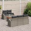 vidaXL Set Divano da Giardino 6 pcs Grigio polyrattan