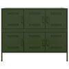 vidaXL Credenza Verde Oliva 100,5x39x79 cm in Acciaio