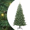 vidaXL Albero di Natale con 300 LED con supporto Verde 240 cm PVC