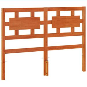 vidaXL Testiera Marrone Cera 135 cm in Legno Massello di Pino