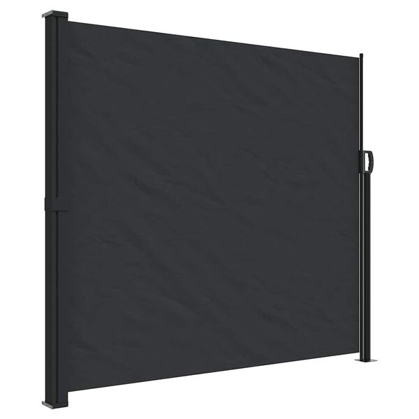 vidaXL Tenda da Sole Laterale Retrattile Nera 180x500 cm