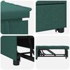 vidaXL Divano letto Verde scuro 194 x 67 x 37 cm Tessuto