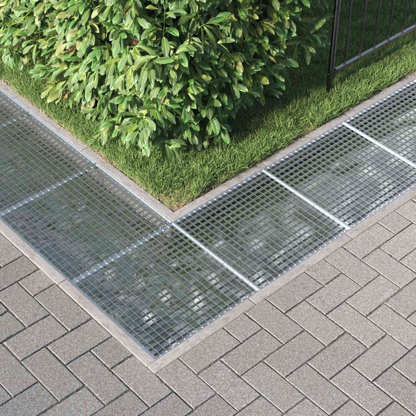 vidaXL Grata Argento 60 x 60 x 2 cm Acciaio Zincato a Caldo