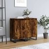 vidaXL Credenze 2 pz Rovere Fumo 40x35x70 cm in Legno Multistrato