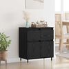 vidaXL Credenza con cassetto Rovere Nero 60 x 35 x 70 cm