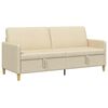 vidaXL Divano con Storage Crema 192 x 78 x 87 cm Poliestere