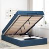 vidaXL Struttura letto con materasso con materasso 2 pcs Blu Tessuto