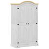 vidaXL Armadio Corona Bianco 102x52x186 cm in Legno Massello di Pino