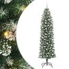 vidaXL Albero di Natale Artificiale Sottile Verde e Bianco 240 cm